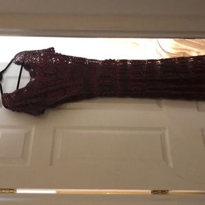 Free People floor length crochet dress